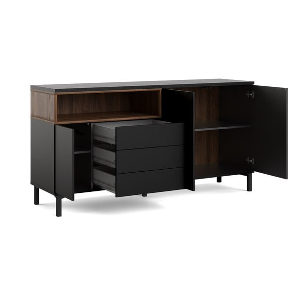 Czarna komoda 176x90x49 cm Roomers – Tvilum-image-4