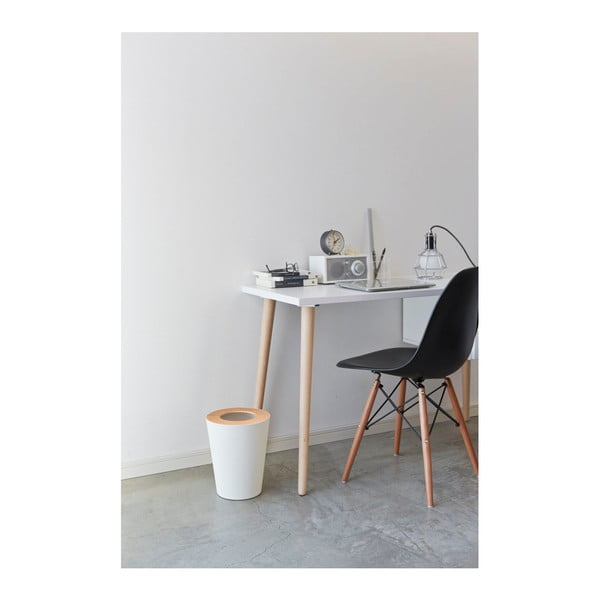 Biały kosz na śmieci YAMAZAKI Rin Round-image-2