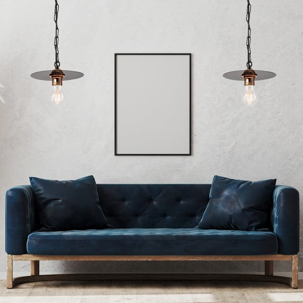Czarna lampa wisząca − LAMKUR-image-3