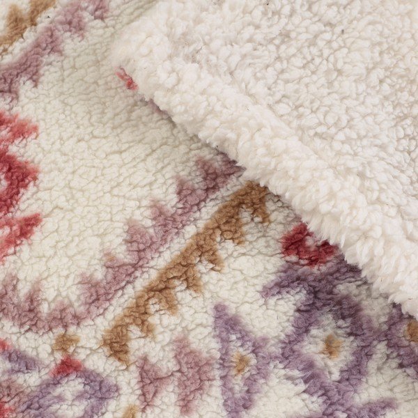 Koc w naturalnym kolorze 240x200 cm Navajo Fleece – Catherine Lansfield-image-3