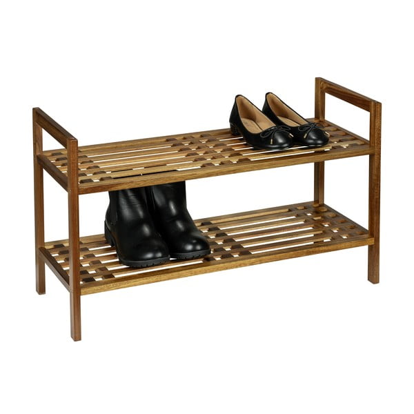 Regał na buty z litego drewna akacjowego w naturalnym kolorze 69x40,5x27 cm Fondi – Wenko-image-2