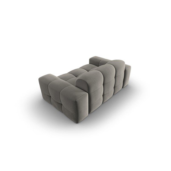 Szara aksamitna sofa 156 cm Kendal – Micadoni Home-image-4