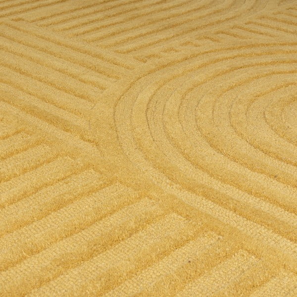 Żółty dywan wełniany Flair Rugs Zen Garden, 160x230 cm-image-4