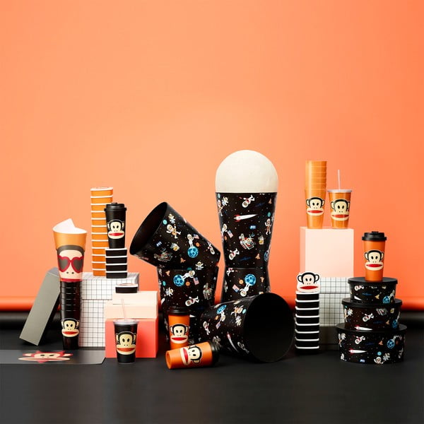 Czarny kubek z pokrywką Paul Frank-image-1