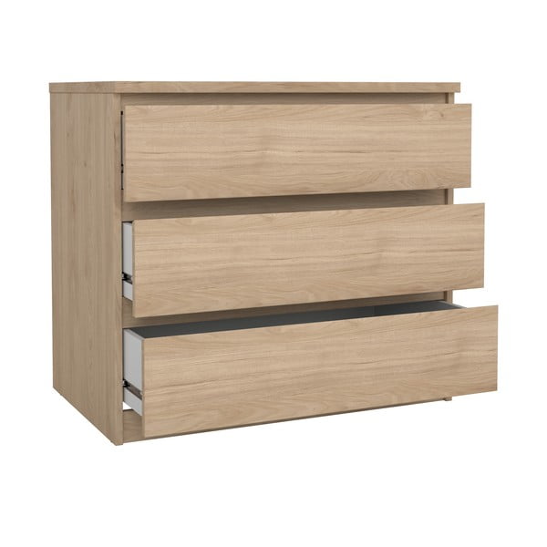 Komoda w dekorze dębu w naturalnym kolorze 77x70x50 cm Naia – Tvilum-image-3