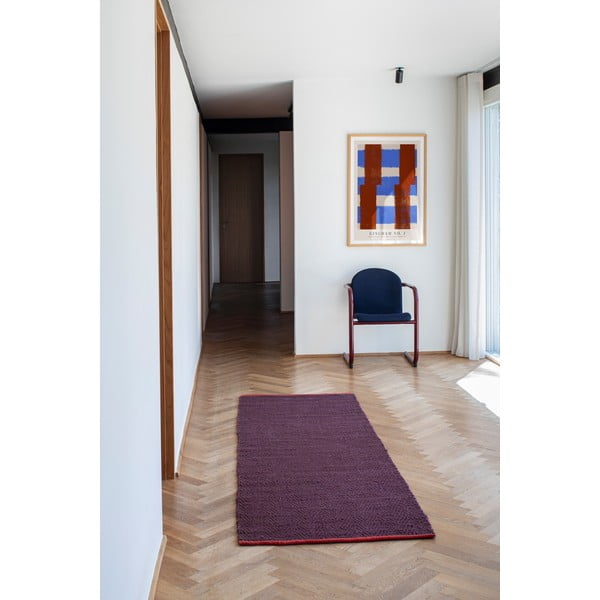 Bordowy chodnik z juty 80x245 cm Notes – Mette Ditmer Denmark-image-1