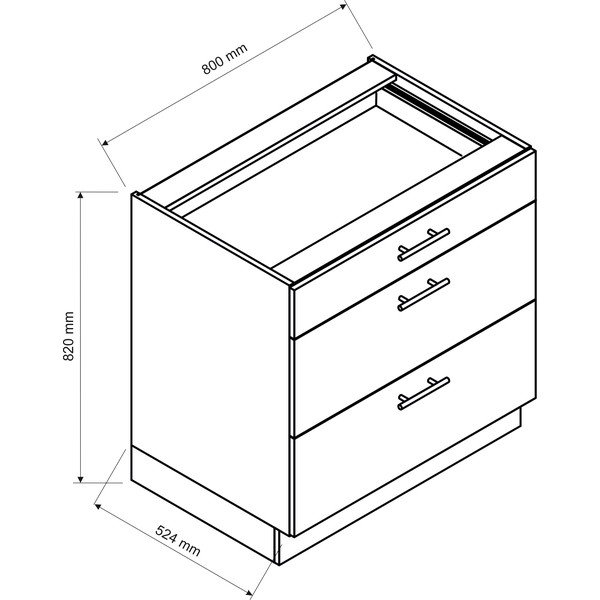 Dolna szafka kuchenna (szer.  80 cm) Aden – STOLKAR-image-2