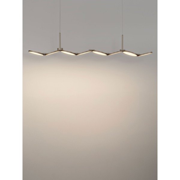 Aluminiowa lampa wisząca LED ze ściemniaczem w kolorze matowego złota Vea – Nova Luce-image-4
