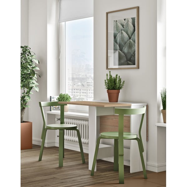 Rozkładany stół z blatem w dekorze dębu 76x28 cm Papillon – TemaHome-image-1