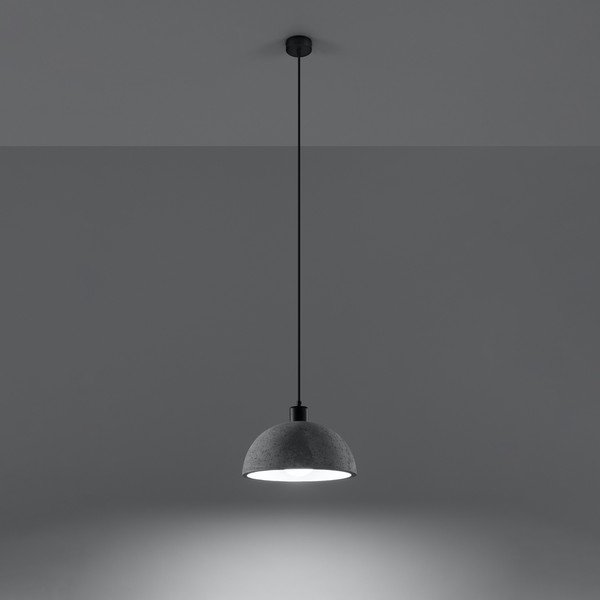 Szara lampa wisząca ø 30 cm Gonzo – Sollux-image-1