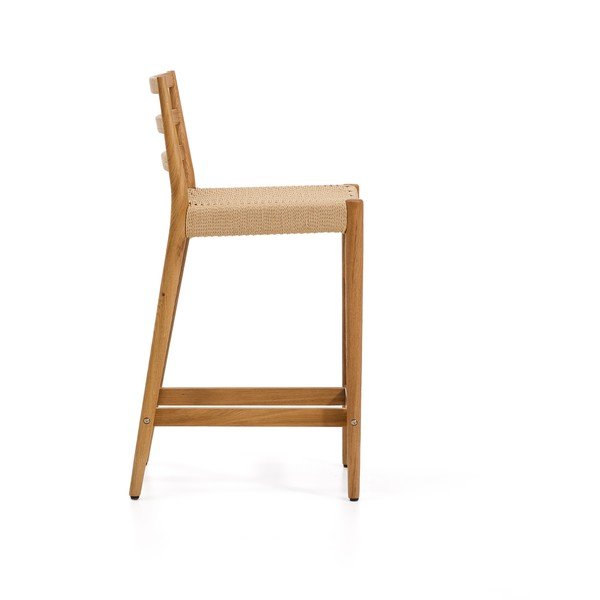 Hoker z litego drewna dębowego w naturalnym kolorze (wysokość siedziska 65 cm) Analy – Kave Home-image-3