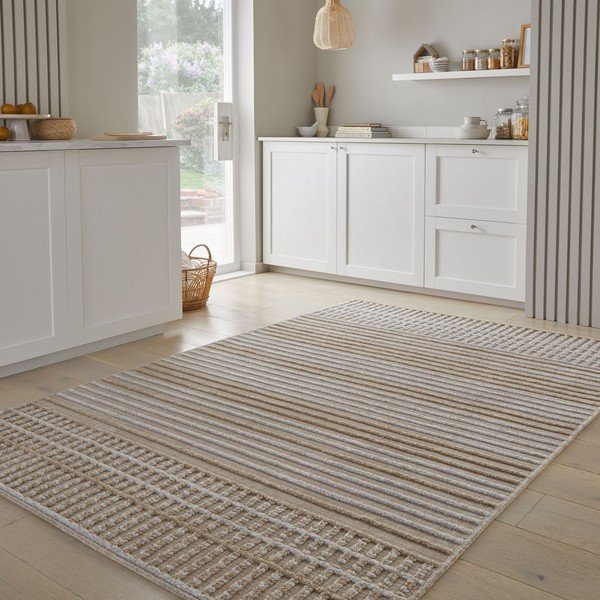 Beżowy dywan z szenilu odpowiedni do prania 200x320 cm Elton – Flair Rugs-image-1