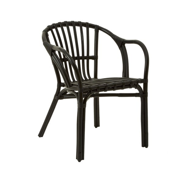 Czarne krzesło z rattanu Premier Housewares Havana