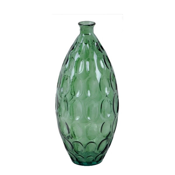 Zielony wazon ze szkła z recyklingu z uchem Ego Dekor Dune, wys. 45 cm