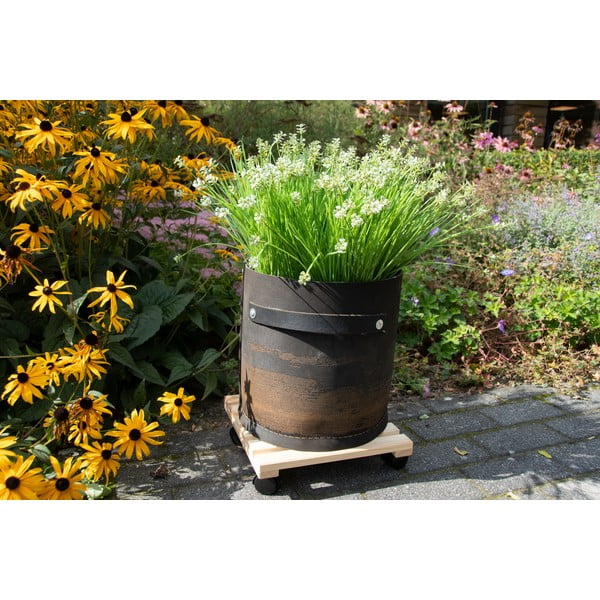Drewniany kwietnik na kółkach (wysokość 8 cm) Indoor & Outdoor – Esschert Design-image-1