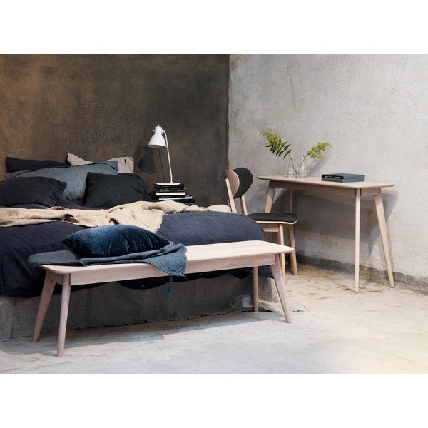 Jasnobrązowe dębowe krzesło do jadalni z grafitowym siedziskiem Rowico Cato-image-4