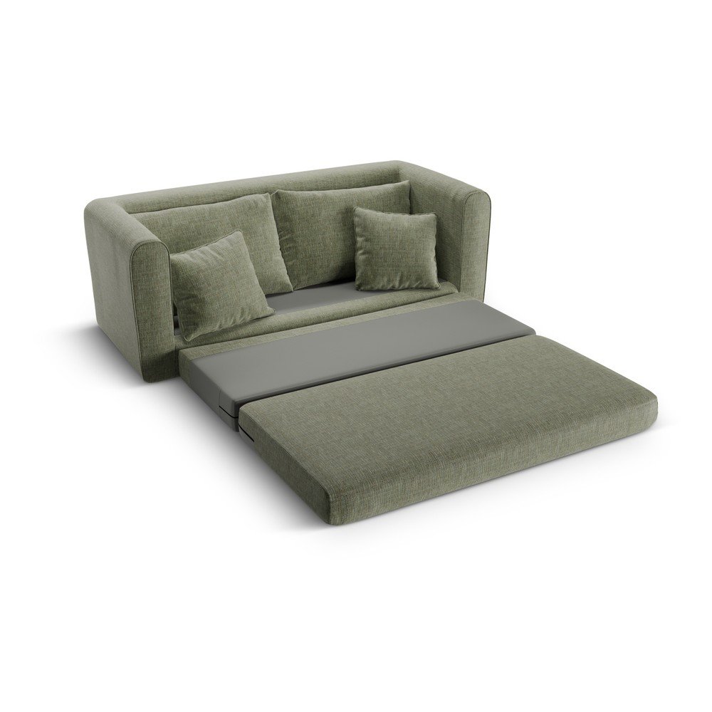 Zielona rozkładana sofa 158 cm Lido – Micadoni (zdjęcie 5)