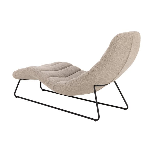 Beżowy szezlong z materiału bouclé Chaplin – Actona-image-3