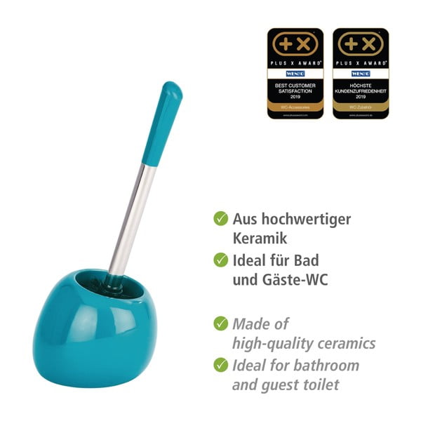 Turkusowa szczotka toaletowa Wenko Polaris Petrol-image-4