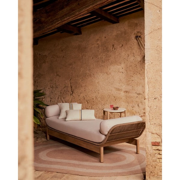 Kremowa sofa ogrodowa z litego drewna akacjowego Catalina – Kave Home-image-1