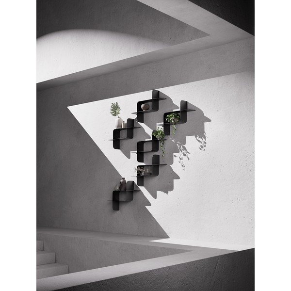 Wielopoziomowe stalowe półki zestaw 2 szt. w kolorze matowej czerni 62 cm Montage – Umbra-image-4