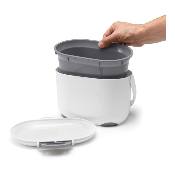 Biało-szary pojemnik na odpadki organiczne Addis Caddy, 2,5 l-image-3