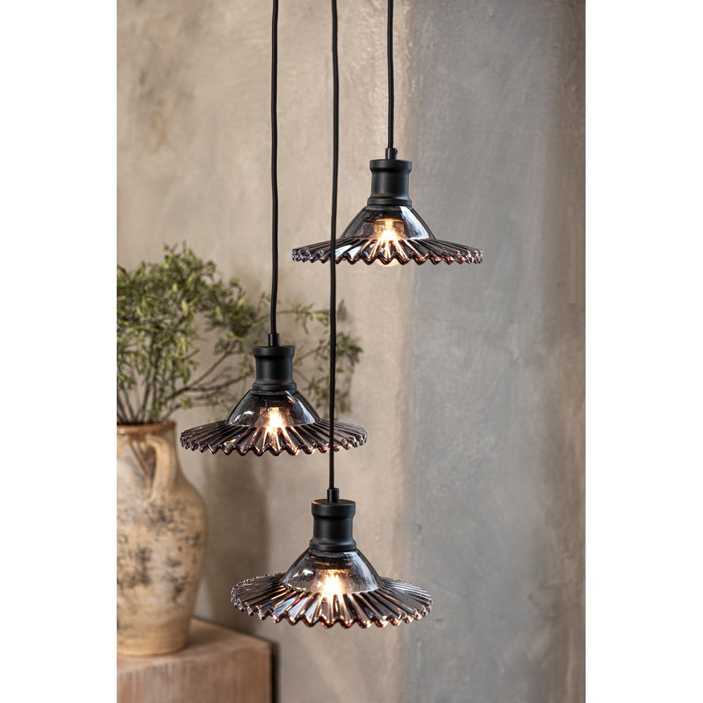 Czarna lampa wisząca ze szklanym kloszem ø 22 cm Novia – Markslöjd (zdjęcie 3)