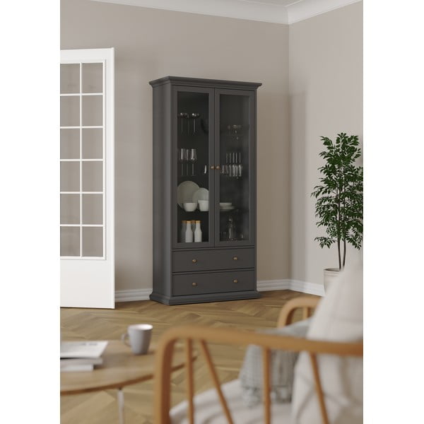 Szara witryna 96x201 cm Paris – Tvilum-image-1