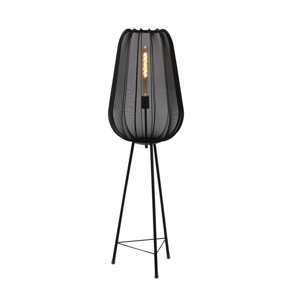 Czarna lampa stojąca (wysokość 132 cm) Plumeria – Light & Living