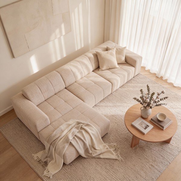 Beżowy narożnik (lewostronny) Chicago – Cosmopolitan Design-image-4