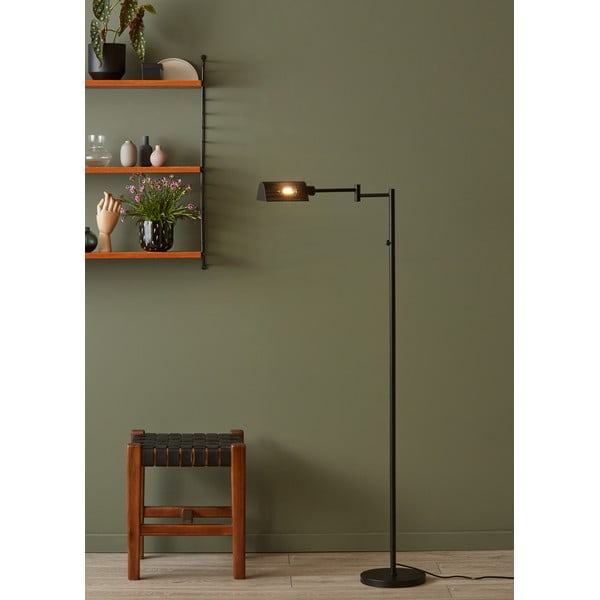 Czarna lampa stojąca Markslöjd Yale Floor Black, wys. 1,35 m-image-1