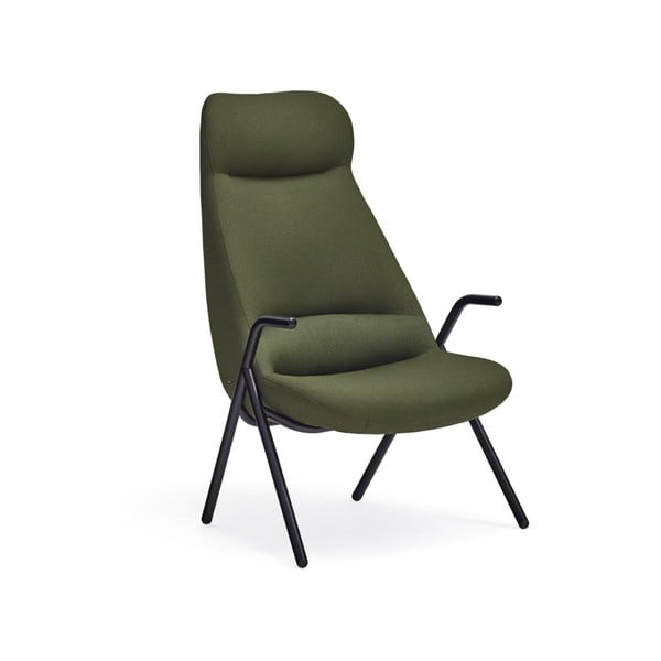 Zielony fotel Teulat Dins, wys. 114 cm