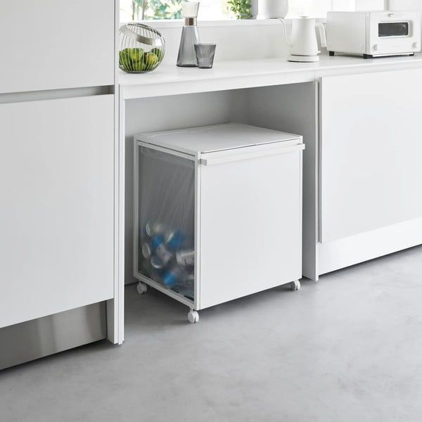 Biały metalowy kosz na śmieci do segregacji odpadów Tower – YAMAZAKI-image-4