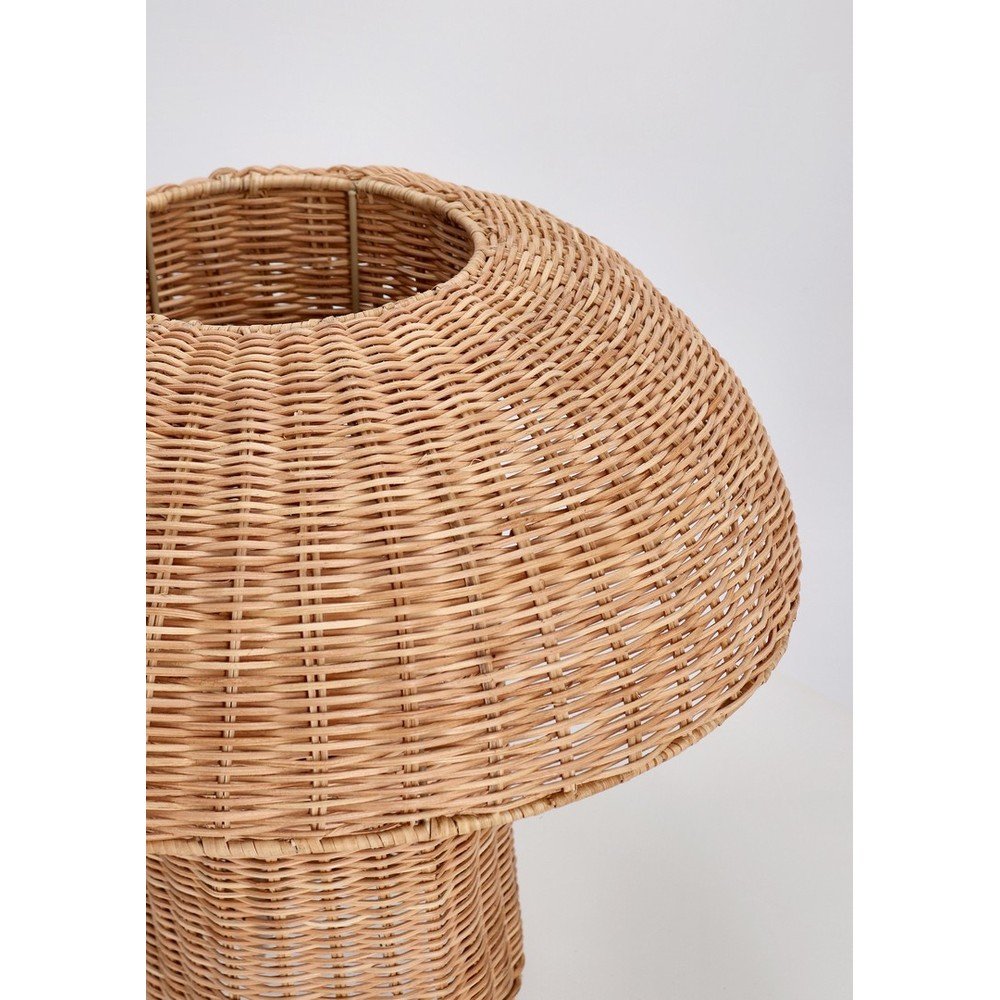 Rattanowa lampa stołowa LED w naturalnym kolorze z rattanowym kloszem (wysokość 40 cm) Irele – Bizzotto (zdjęcie 5)
