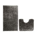 Ciemnoszare dywaniki łazienkowe do WC zestaw 2 szt. 80x50 cm Bati – Restilo