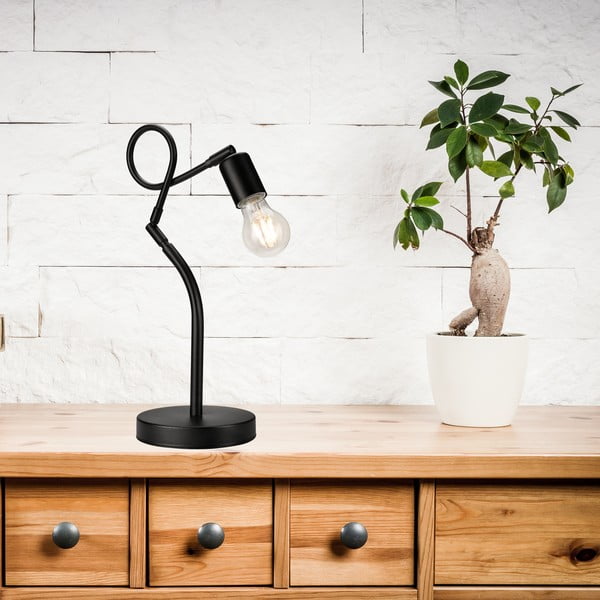 Czarna lampa stołowa (wys. 42 cm) Harry – LAMKUR-image-1