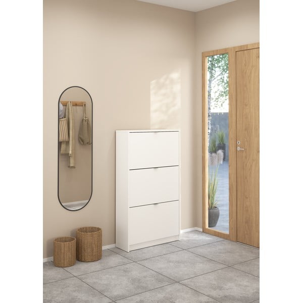 Biała uchylna szafka na buty Shoes – Tvilum-image-1