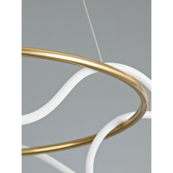 Aluminiowa lampa wisząca LED ze ściemniaczem w kolorze złota z kloszem ze szkła akrylowego ø 70 cm Tiriac – Nova Luce-image-2