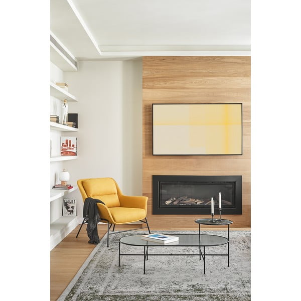 Czarny stolik ze szklanym blatem Teulat Nix-image-3