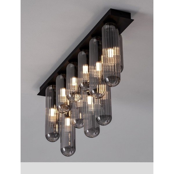 Szara szklana lampa sufitowa ze szklanym kloszem 10x72 cm Gustave – Nova Luce-image-1