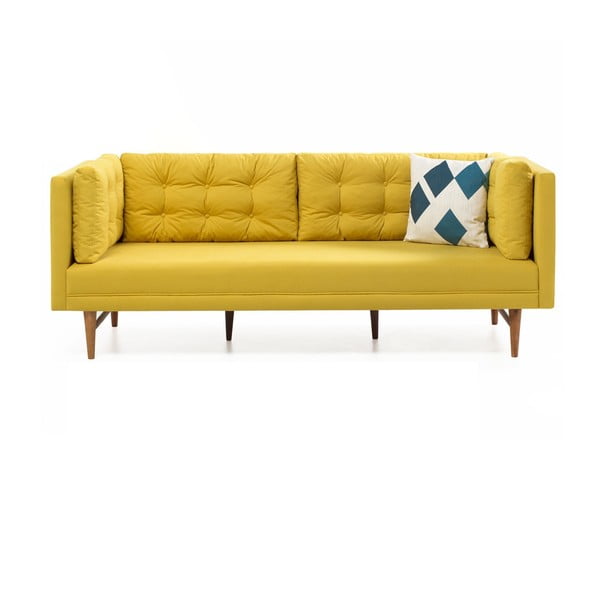 Żółta sofa Balcab Home Eva