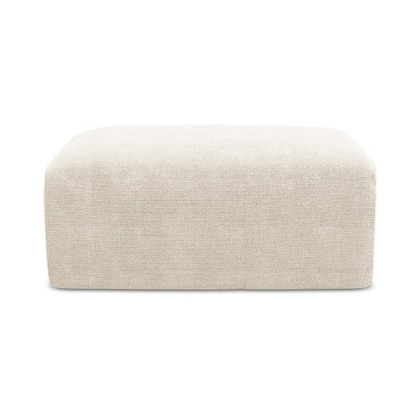 Kremowy podnóżek z tkaniny szenilowej Kona – Makamii