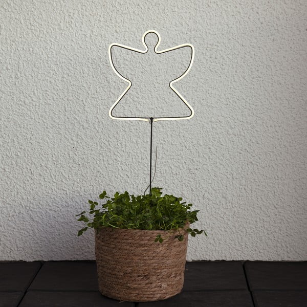 Czarna dekoracja świetlna ze świątecznym motywem Neon Angel – Star Trading-image-1