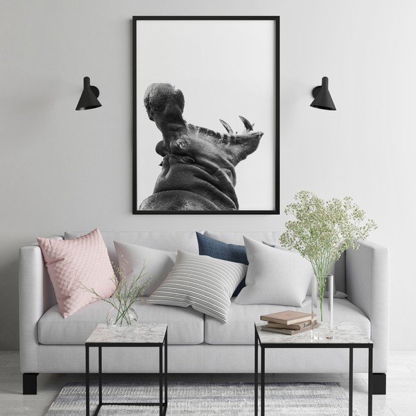 Plakat DecoKing Hippopotamus, 100x70 cm-image-2