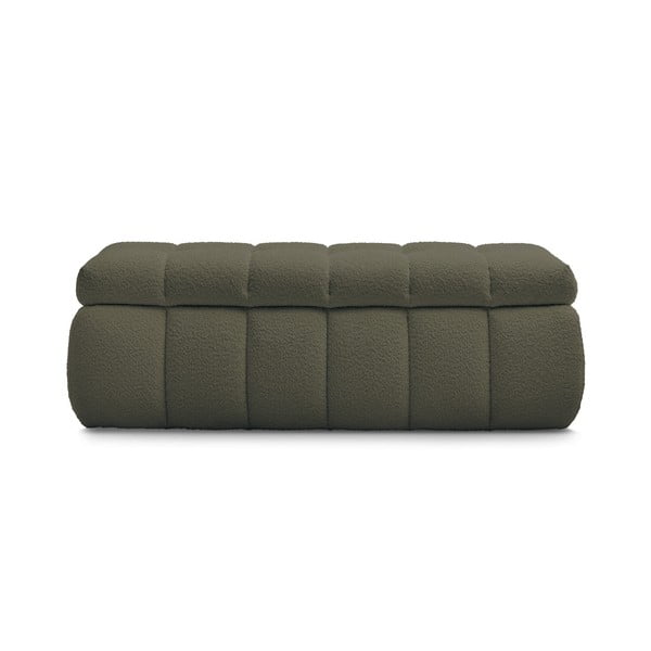 Zielona  ławka z materiału bouclé Mont Blanc – Bobochic Paris-image-2