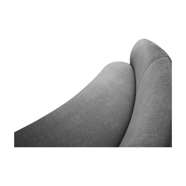 Szara aksamitna asymetryczna sofa Mazzini Sofas Debbie, prawostronna-image-4