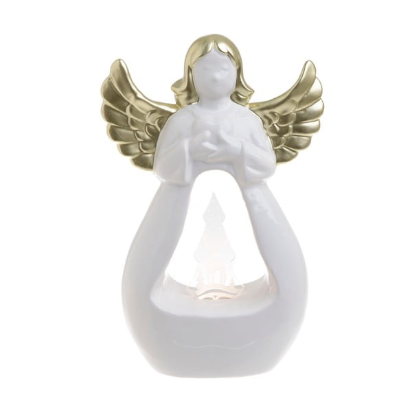 Świąteczna ceramiczna dekoracja świetlna w kształcie anioła InArt Sarah