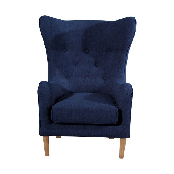 Ciemnoniebieski fotel Max Winzer Miriam Linen-image-2