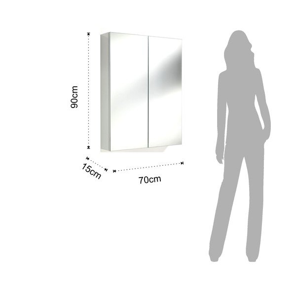 Biała szafka ścienna z lustrem Tomasucci Bony-image-4