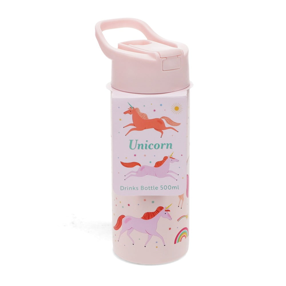 Jasnoróżowa butelka dla dzieci ze stali nierdzewnej 500 ml Unicorn – Rex London (zdjęcie 4)